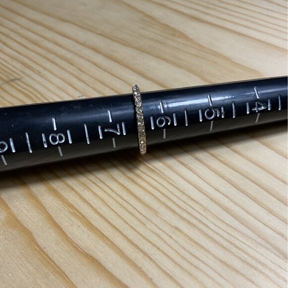 Gold-Tone Rhinestone Eternity Band Ring - Picture 4 of 4